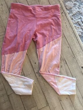 GAP Pink Panel Colorblock Leggings